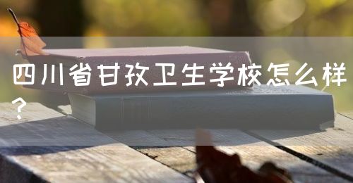 四川省甘孜卫生学校怎么样？图片